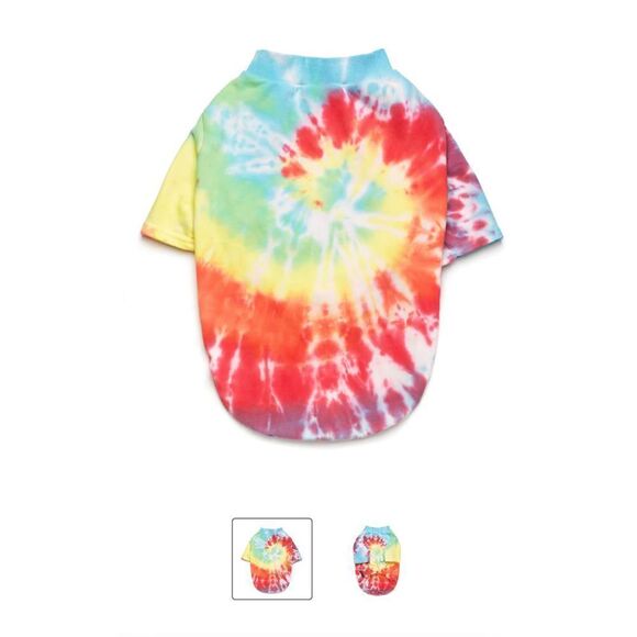 Medium NWT Love Thy Beast Tie Dye Rainbow Pet Dog Clothes pine piece - Picture 7 of 10
